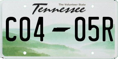 TN license plate C0405R