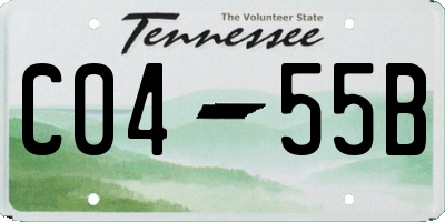 TN license plate C0455B