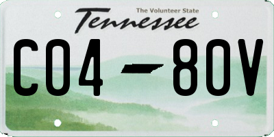 TN license plate C0480V