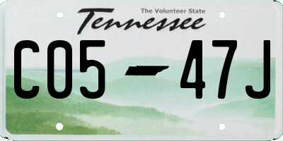 TN license plate C0547J