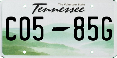 TN license plate C0585G