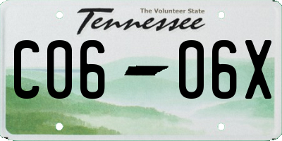 TN license plate C0606X