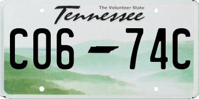 TN license plate C0674C