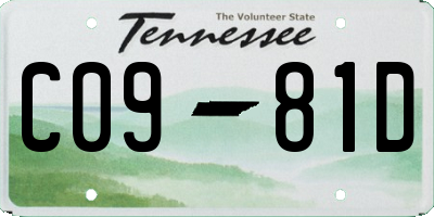 TN license plate C0981D