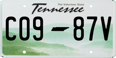 TN license plate C0987V