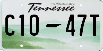 TN license plate C1047T