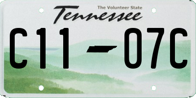 TN license plate C1107C