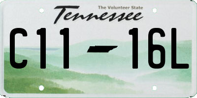 TN license plate C1116L