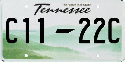 TN license plate C1122C