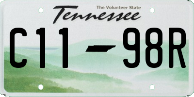 TN license plate C1198R
