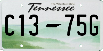 TN license plate C1375G