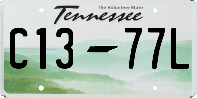 TN license plate C1377L