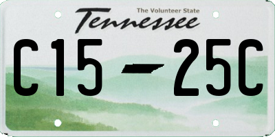TN license plate C1525C