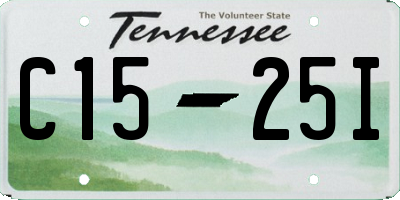 TN license plate C1525I