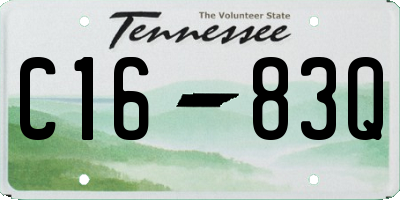 TN license plate C1683Q