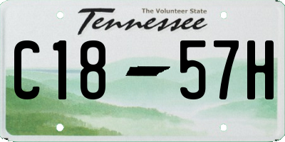 TN license plate C1857H
