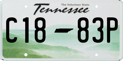 TN license plate C1883P