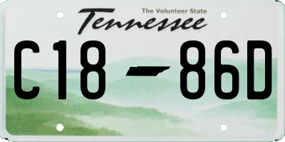 TN license plate C1886D