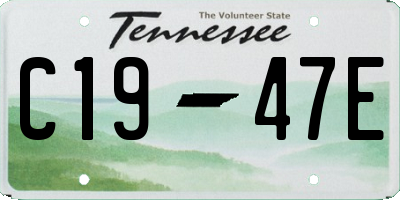 TN license plate C1947E
