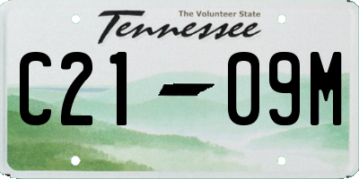 TN license plate C2109M