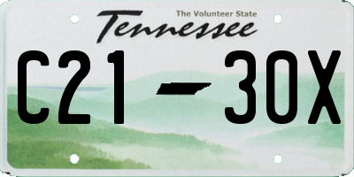 TN license plate C2130X