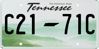 TN license plate C2171C