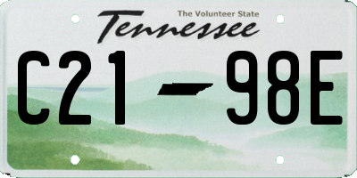 TN license plate C2198E