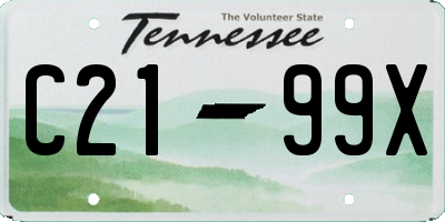 TN license plate C2199X