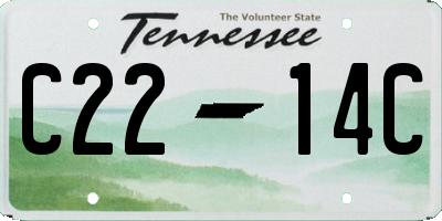 TN license plate C2214C