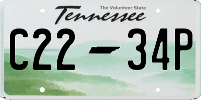TN license plate C2234P