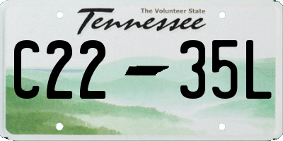 TN license plate C2235L
