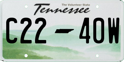TN license plate C2240W