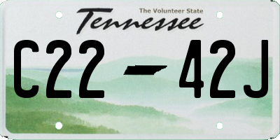 TN license plate C2242J