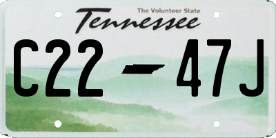 TN license plate C2247J