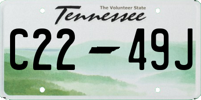 TN license plate C2249J
