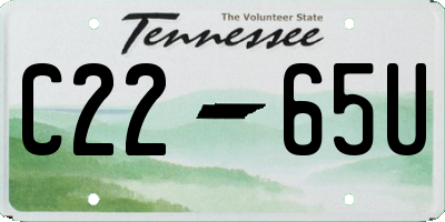 TN license plate C2265U