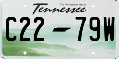 TN license plate C2279W