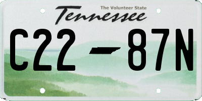 TN license plate C2287N