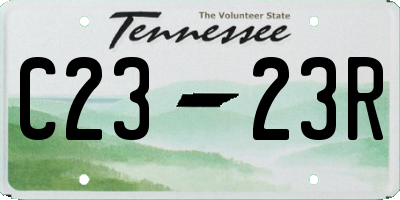 TN license plate C2323R