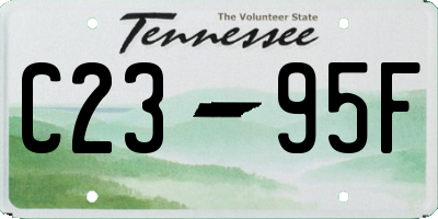 TN license plate C2395F