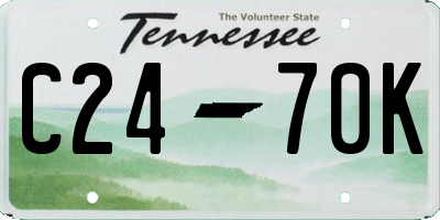 TN license plate C2470K