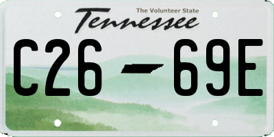 TN license plate C2669E