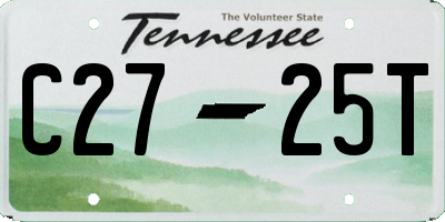 TN license plate C2725T