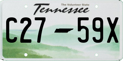 TN license plate C2759X