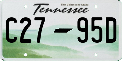 TN license plate C2795D