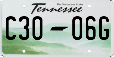 TN license plate C3006G