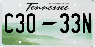 TN license plate C3033N