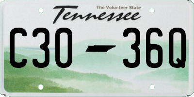 TN license plate C3036Q