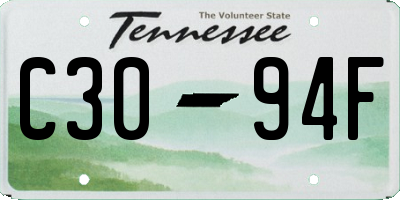 TN license plate C3094F