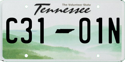 TN license plate C3101N